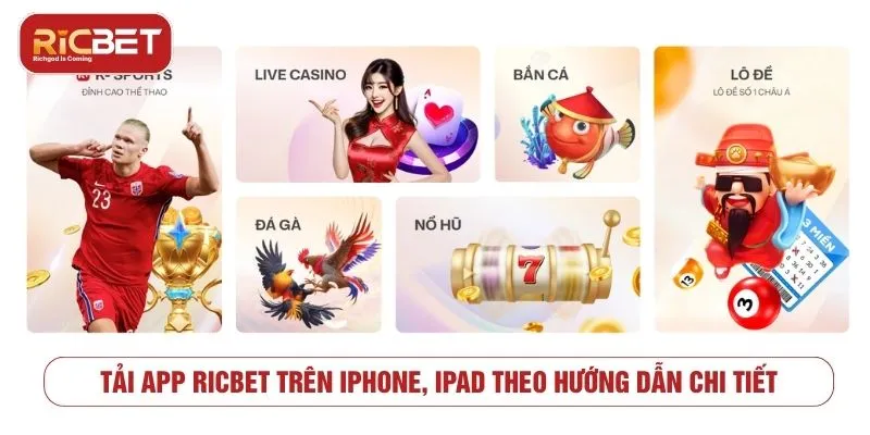 Hướng dẫn tải app RICBET trên iPhone và iPad